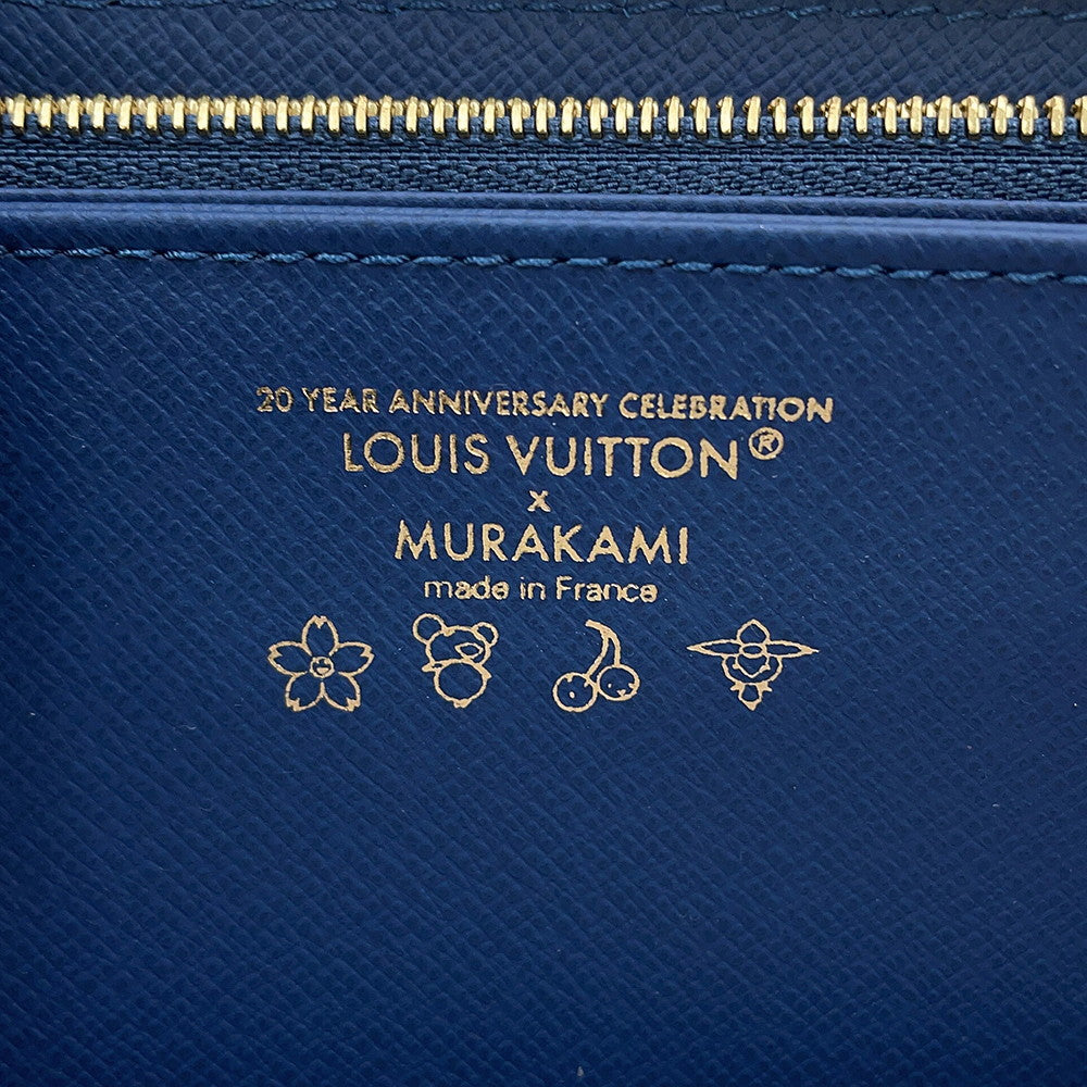 LOUIS VUITTON LV × TM Zippy Wallet BlueM23161 Monogram Cherry Denim