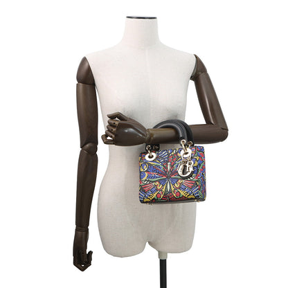 Dior Lady Dior 2WAY Handbag Multicolor Leather Size Mini