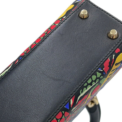 Dior Lady Dior 2WAY Handbag Multicolor Leather Size Mini