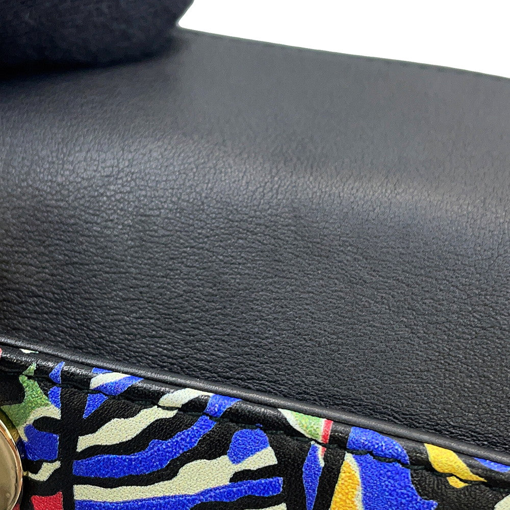 Dior Lady Dior 2WAY Handbag Multicolor Leather Size Mini
