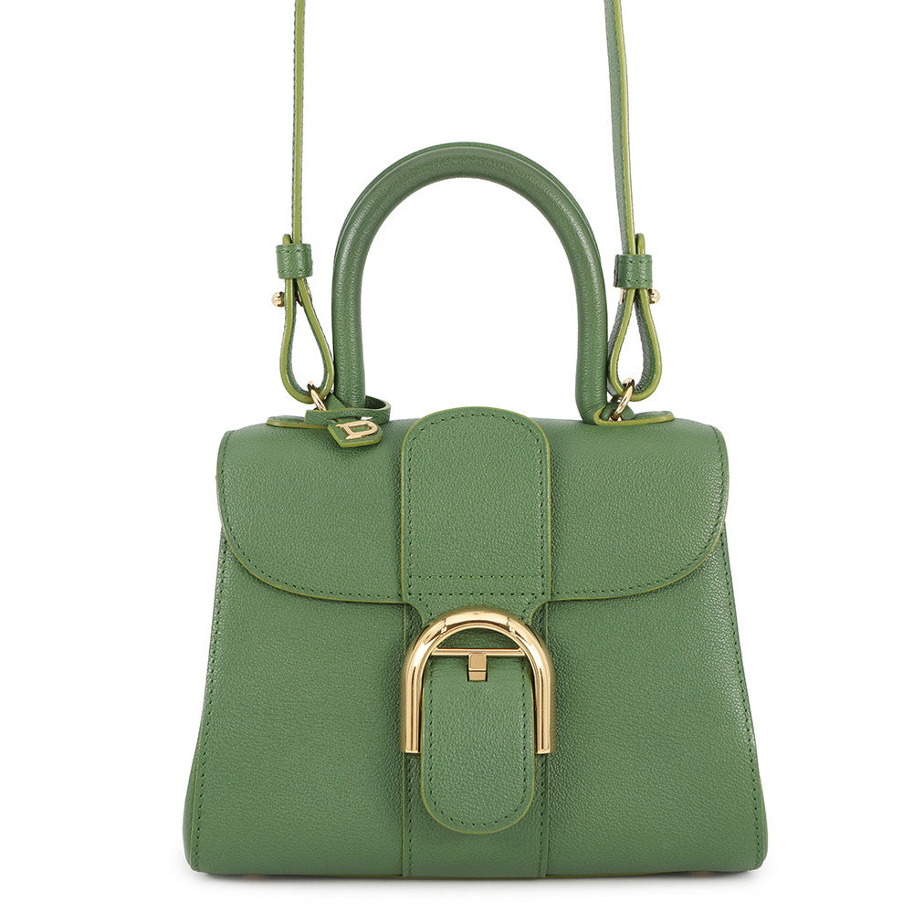 Delvaux Brillon 2WAY Handbag Green Leather Size Mini