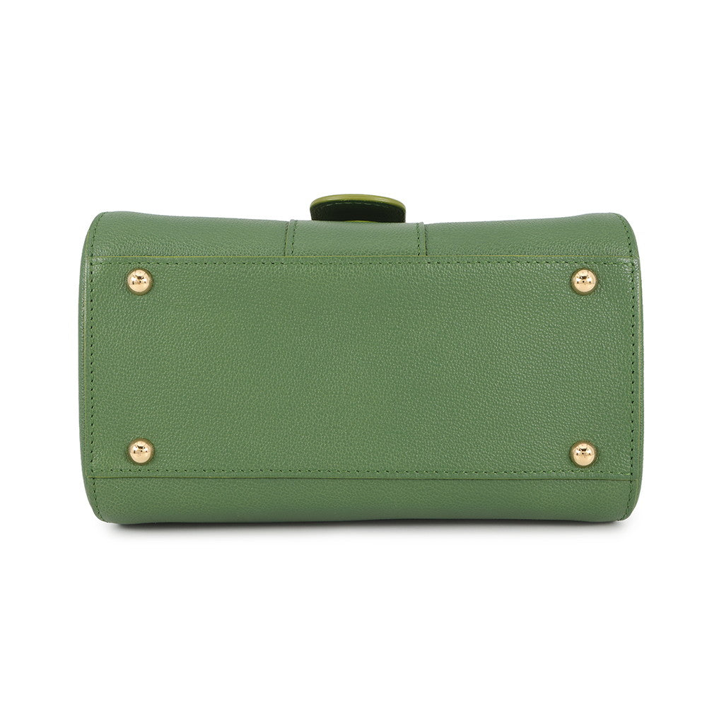 Delvaux Brillon 2WAY Handbag Green Leather Size Mini