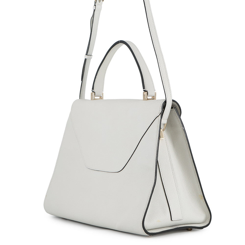 Valextra Valextra Idide 2WAY Handbag Light Gray Leather Size Large