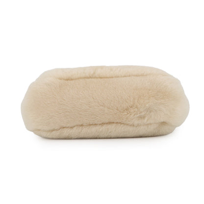 PRADA 2WAY Handbag Beige1BA392 Sheepfur Leather