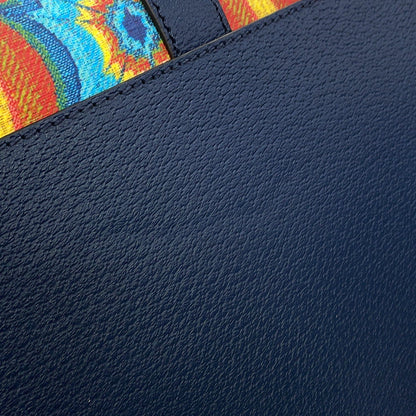 GUCCI GG Kaleidoscope Travel Bag 100th Anniversary Model Yellow/Navy647815 PVC Leather