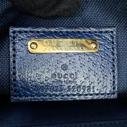 GUCCI GG Kaleidoscope Travel Bag 100th Anniversary Model Yellow/Navy647815 PVC Leather