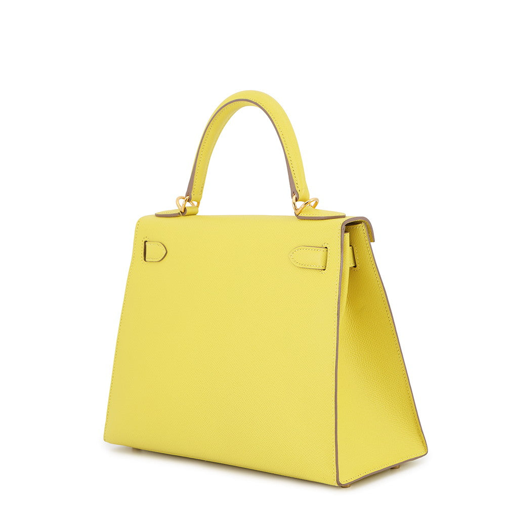 HERMES Kelly Sellier Lime Epsom Size 28