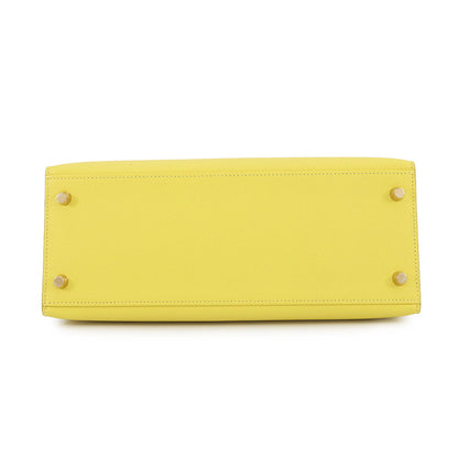 HERMES Kelly Sellier Lime Epsom Size 28