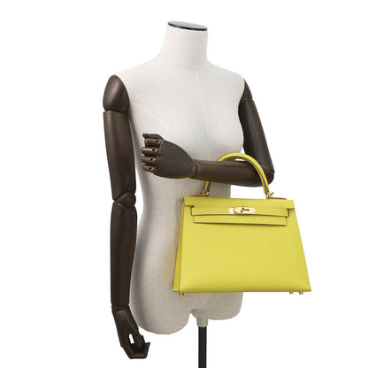 HERMES Kelly Sellier Lime Epsom Size 28