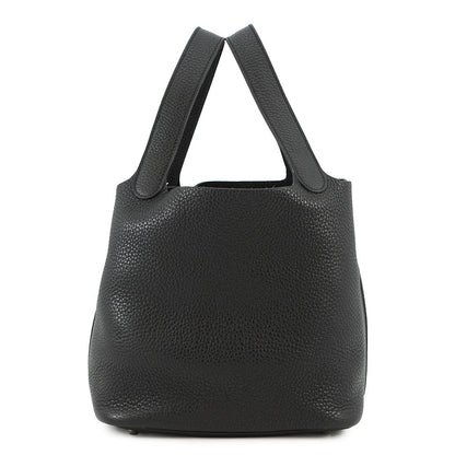 HERMES Picotin Lock Black Taurillon Clemence Size MM