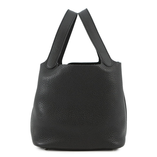 HERMES Picotin Lock Black Taurillon Clemence Size MM