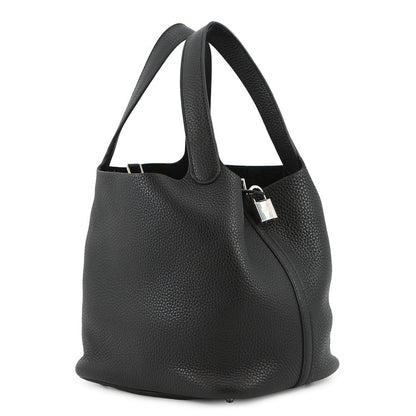 HERMES Picotin Lock Black Taurillon Clemence Size MM