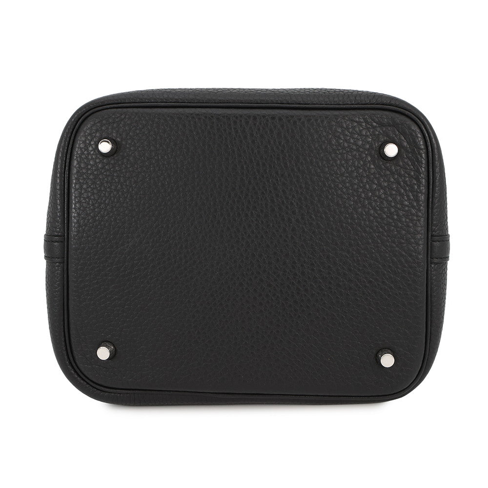 HERMES Picotin Lock Black Taurillon Clemence Size MM