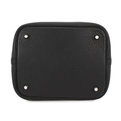HERMES Picotin Lock Black Taurillon Clemence Size MM