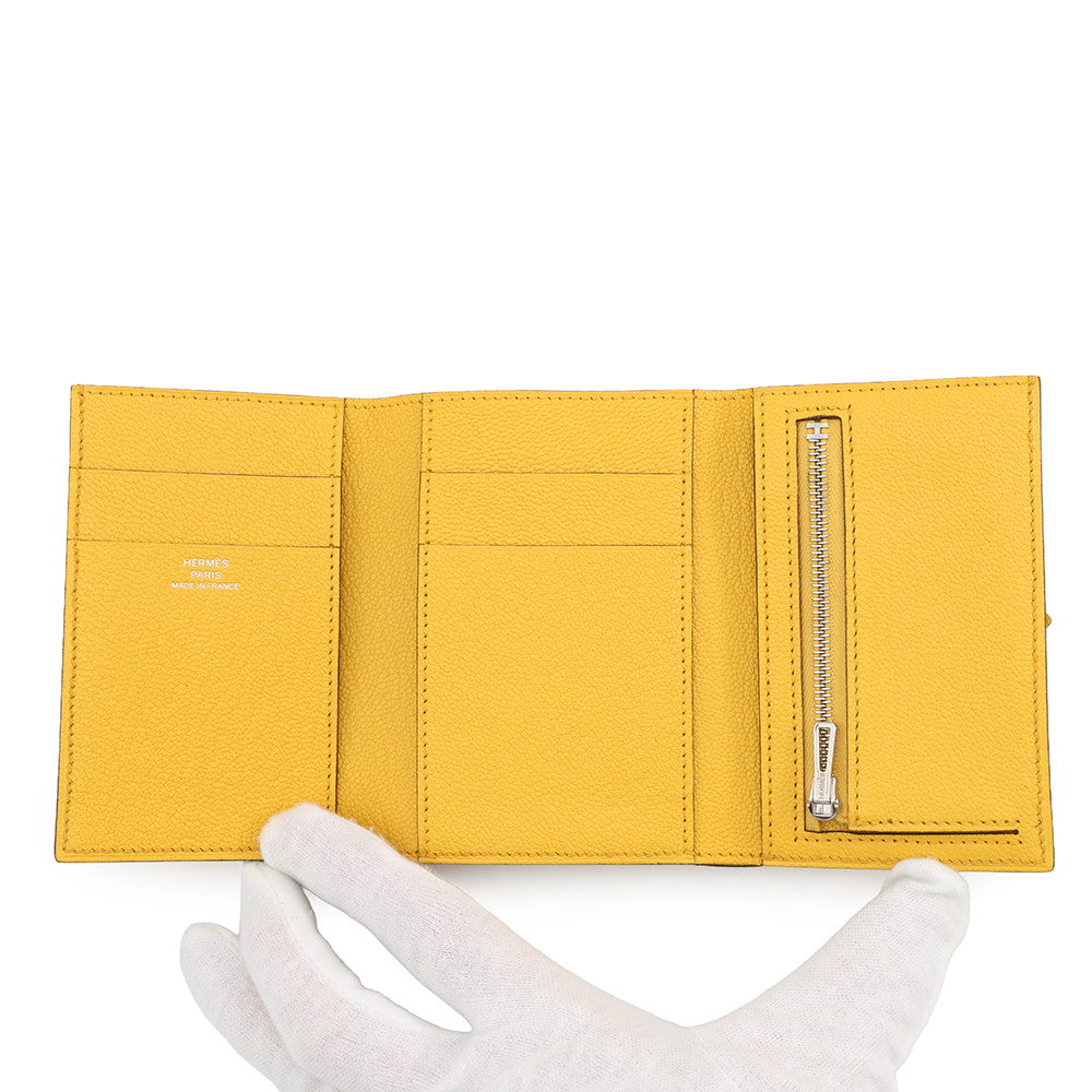HERMES Bean combine Jaune Ambre Chevre Myzore Goatskin