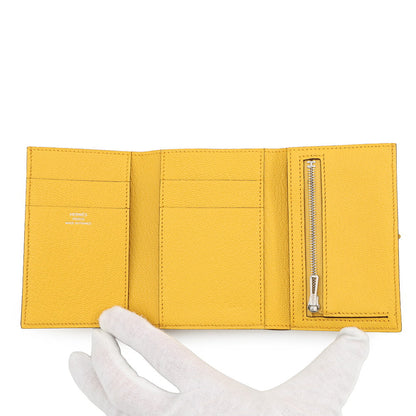 HERMES Bean combine Jaune Ambre Chevre Myzore Goatskin