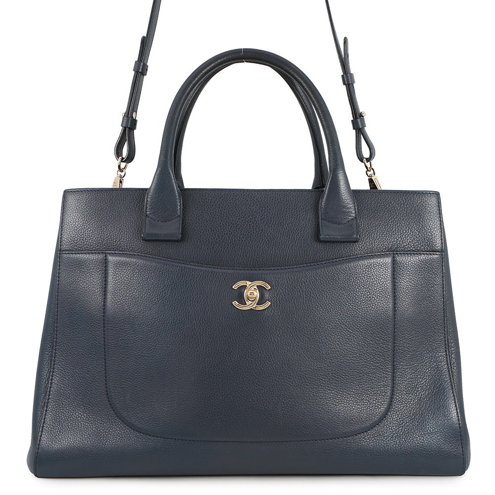 CHANEL Neo Executive 2WAY Tote Bag NavyA69931 Leather Size Large