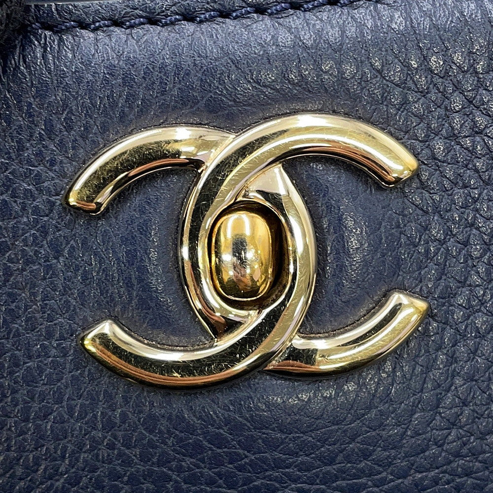 CHANEL Neo Executive 2WAY Tote Bag NavyA69931 Leather Size Large
