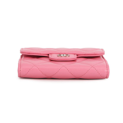 CHANEL Matelasse ChainShoulder Coin purse PinkAP2569 Lambskin