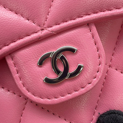 CHANEL Matelasse ChainShoulder Coin purse PinkAP2569 Lambskin