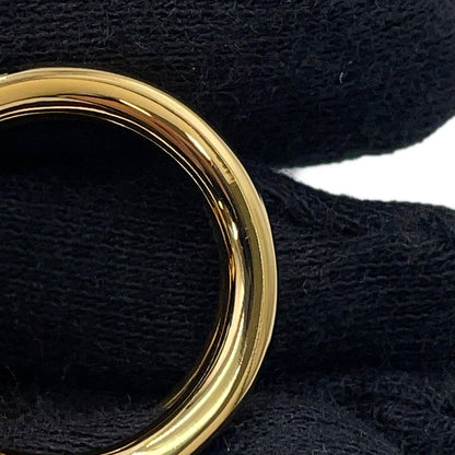 CHANEL CC logo Ring Size Approximately No. 12 Black/WhiteABD000 Gold Plated