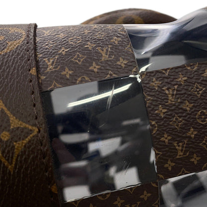 LOUIS VUITTON Keepall Bandouliere Travel Bag 22AW Brown/TransparentM20864 Monogram Chess PVC Size 50