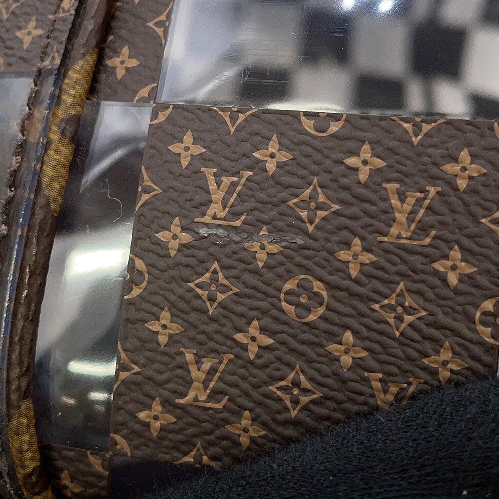 LOUIS VUITTON Keepall Bandouliere Travel Bag 22AW Brown/TransparentM20864 Monogram Chess PVC Size 50