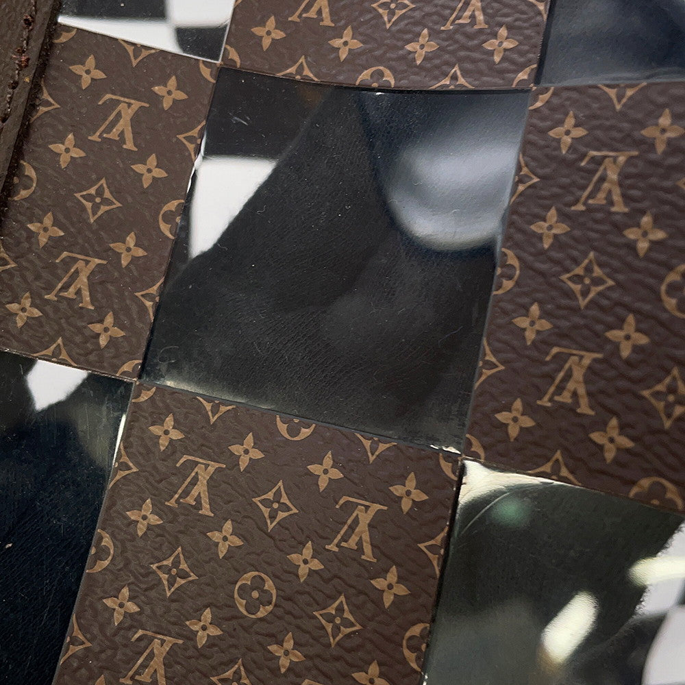 LOUIS VUITTON Keepall Bandouliere Travel Bag 22AW Brown/TransparentM20864 Monogram Chess PVC Size 50