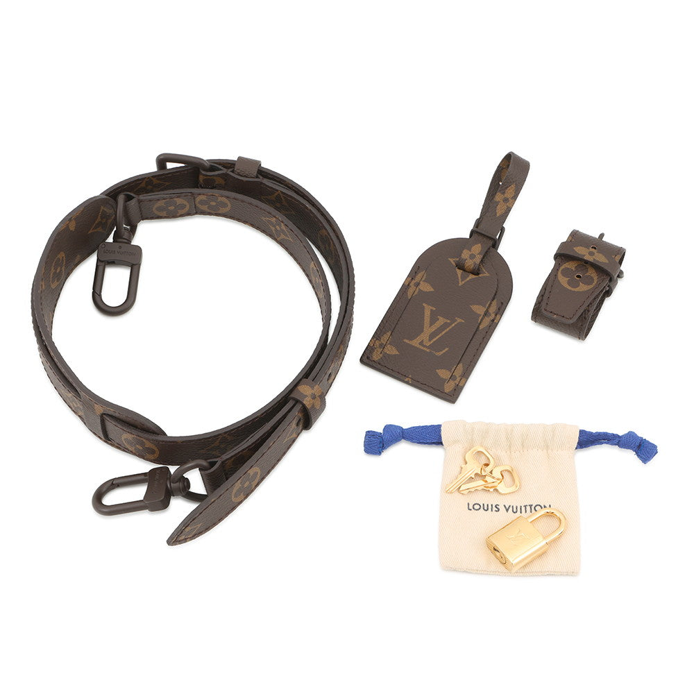 LOUIS VUITTON Keepall Bandouliere Travel Bag 22AW Brown/TransparentM20864 Monogram Chess PVC Size 50