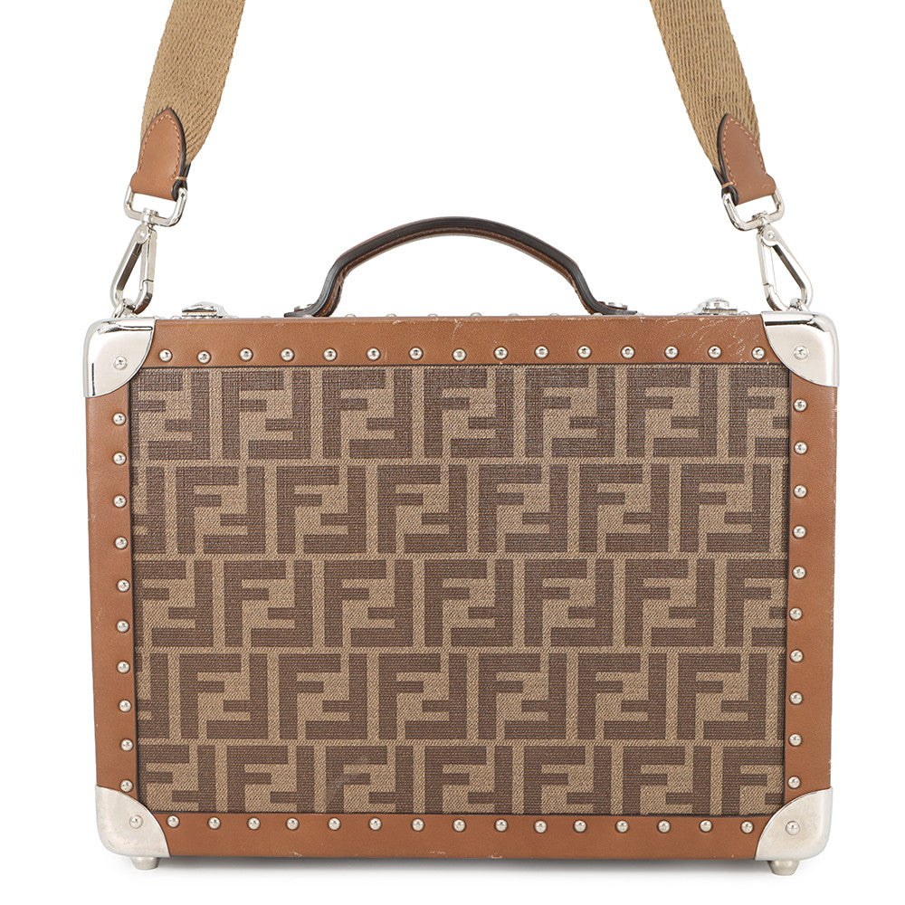 FENDI Trunk case Brown7VV134 PVC Leather