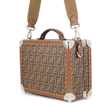 FENDI Trunk case Brown7VV134 PVC Leather