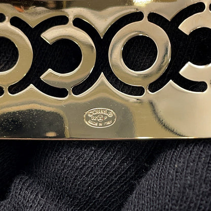 CHANEL COCO Barrette Champagne Gold/Pink Metal Rhinestone