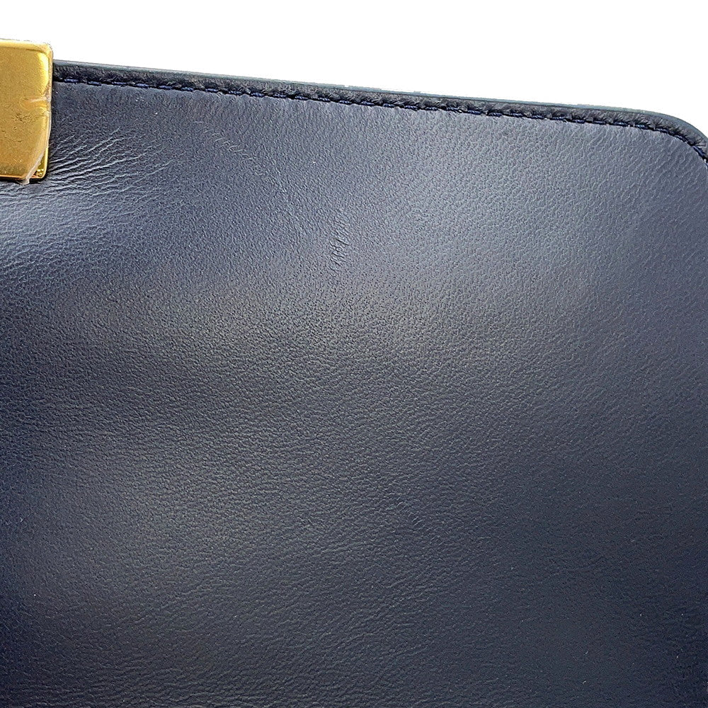 Dior Montaigne Heart Shoulder Bag Navy/Red Leather Size 30