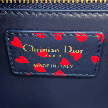 Dior Montaigne Heart Shoulder Bag Navy/Red Leather Size 30