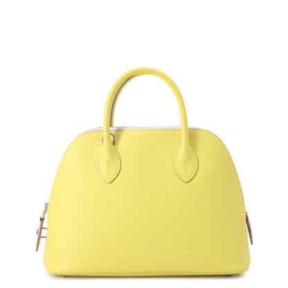HERMES Bolide 1923 Lime/Mauve Sylvestre/Nata Epsom Size 25