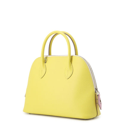 HERMES Bolide 1923 Lime/Mauve Sylvestre/Nata Epsom Size 25