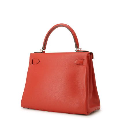 HERMES Kelly Retourne Rouge Coeur/Rouge Grenat Evercolor Size 28