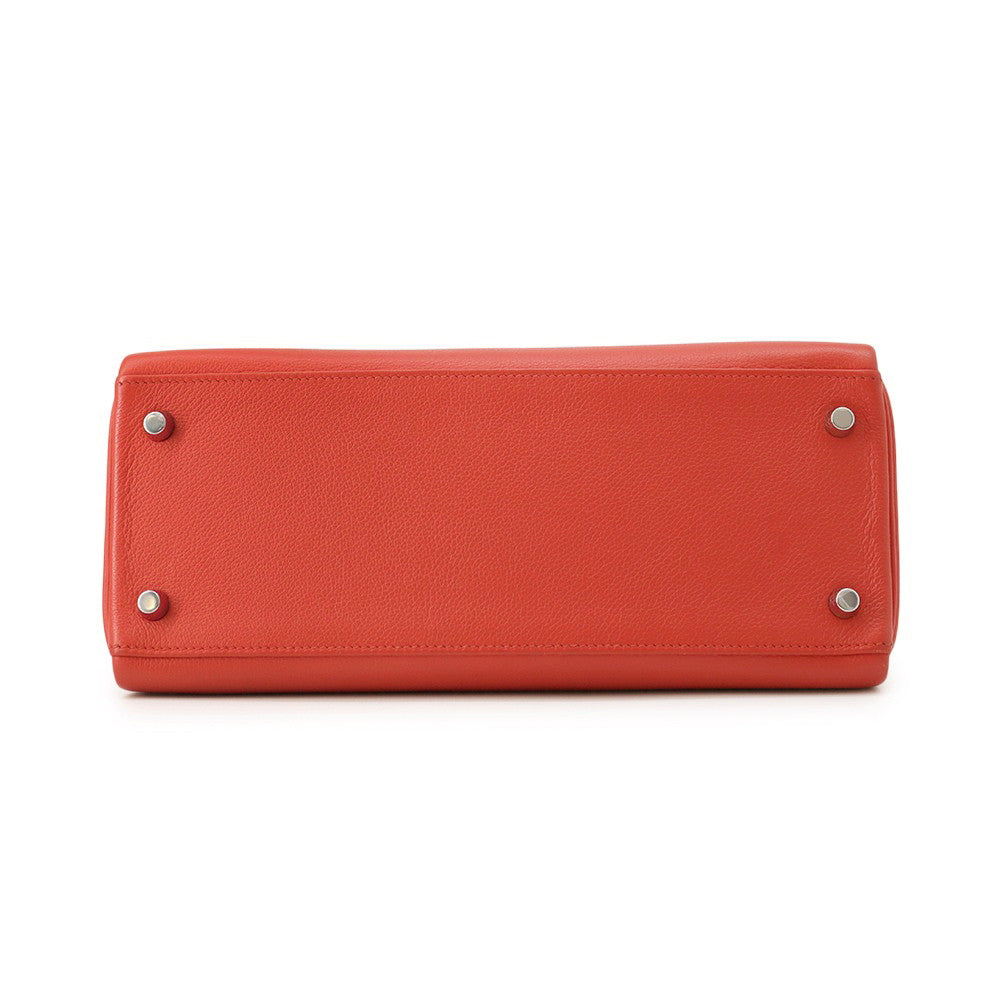 HERMES Kelly Retourne Rouge Coeur/Rouge Grenat Evercolor Size 28