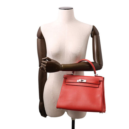 HERMES Kelly Retourne Rouge Coeur/Rouge Grenat Evercolor Size 28