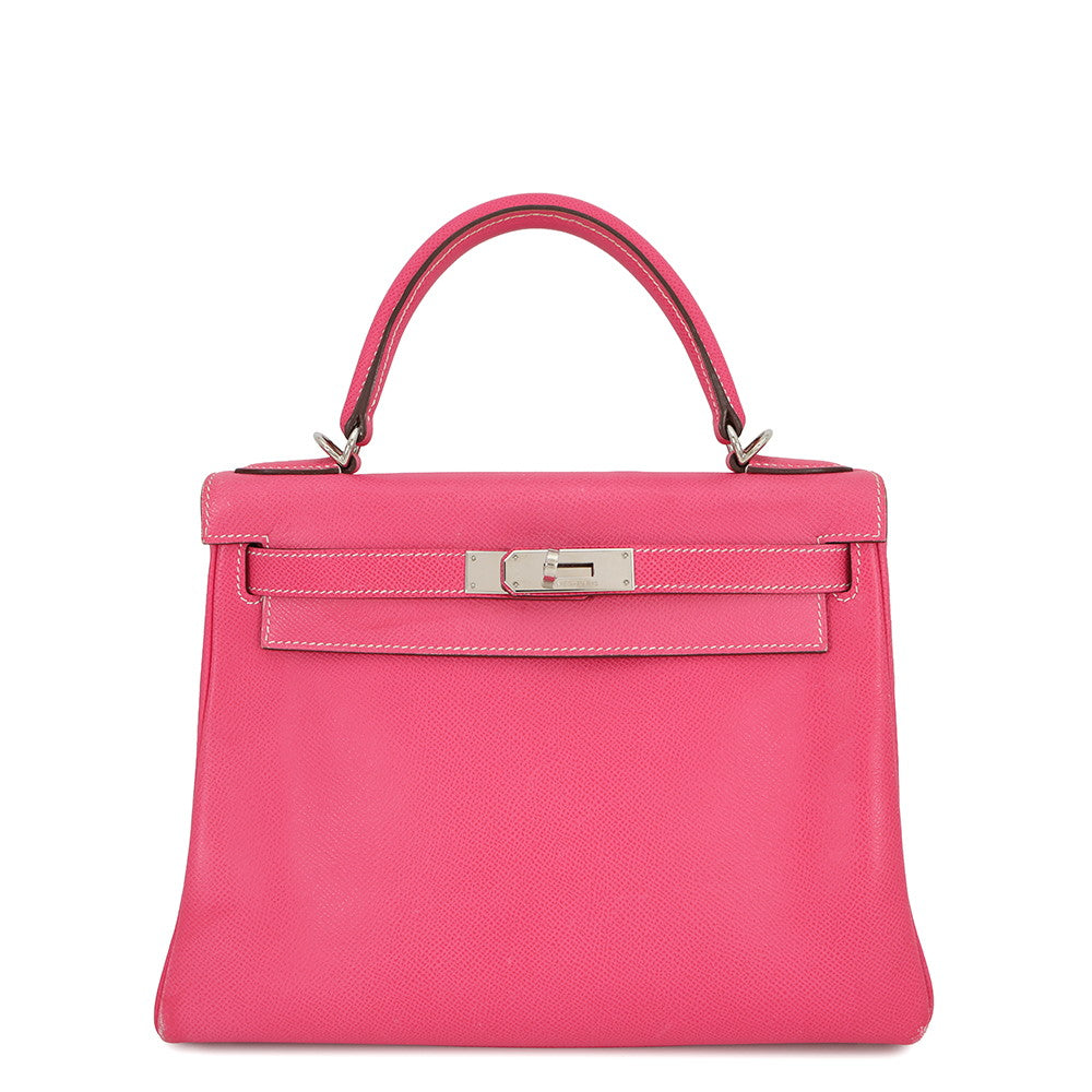 HERMES Candy Kelly Rose Tyrien/Ruby Epsom Size 28