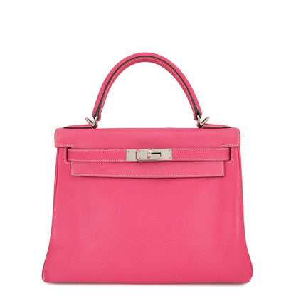 HERMES Candy Kelly Rose Tyrien/Ruby Epsom Size 28