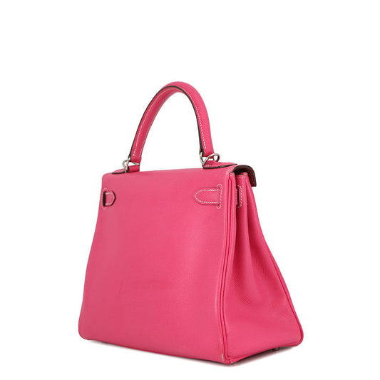 HERMES Candy Kelly Rose Tyrien/Ruby Epsom Size 28