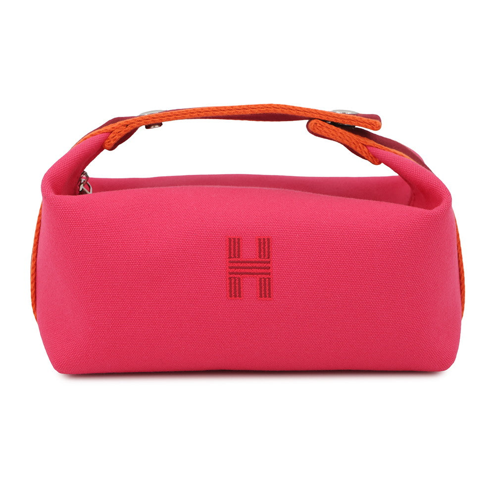 HERMES Brid a Black Hibiscus Canvas Size PM