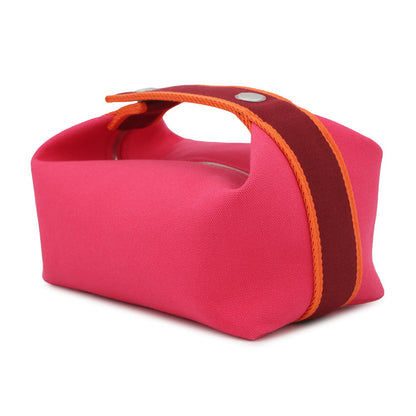 HERMES Brid a Black Hibiscus Canvas Size PM