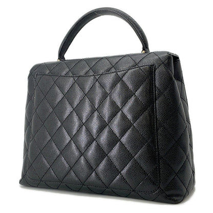 CHANEL Matelasse Top Handle Bag BlackA12397 Caviar Leather