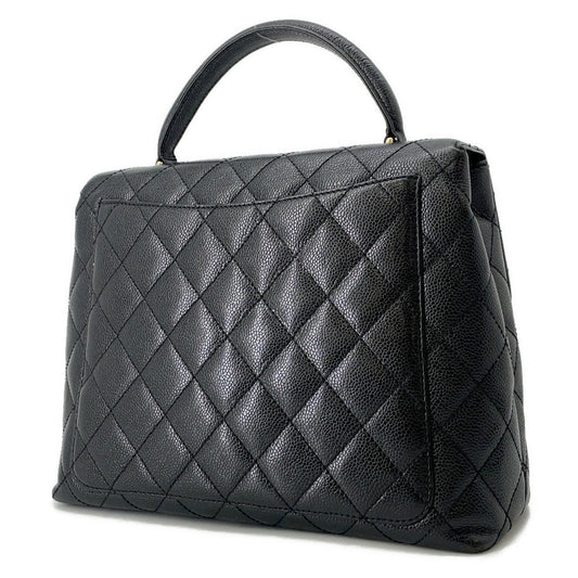 CHANEL Matelasse Top Handle Bag BlackA12397 Caviar Leather