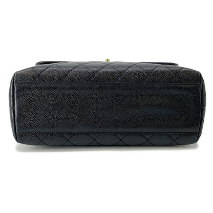 CHANEL Matelasse Top Handle Bag BlackA12397 Caviar Leather