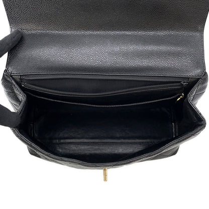 CHANEL Matelasse Top Handle Bag BlackA12397 Caviar Leather