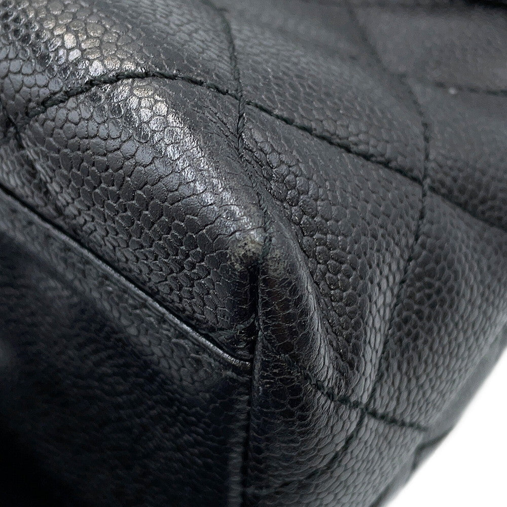 CHANEL Matelasse Top Handle Bag BlackA12397 Caviar Leather