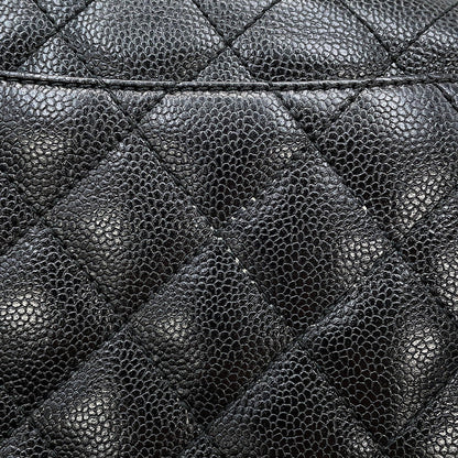 CHANEL Matelasse Top Handle Bag BlackA12397 Caviar Leather